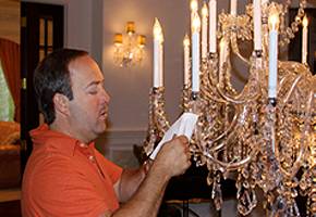 Professional chandelier cleaning